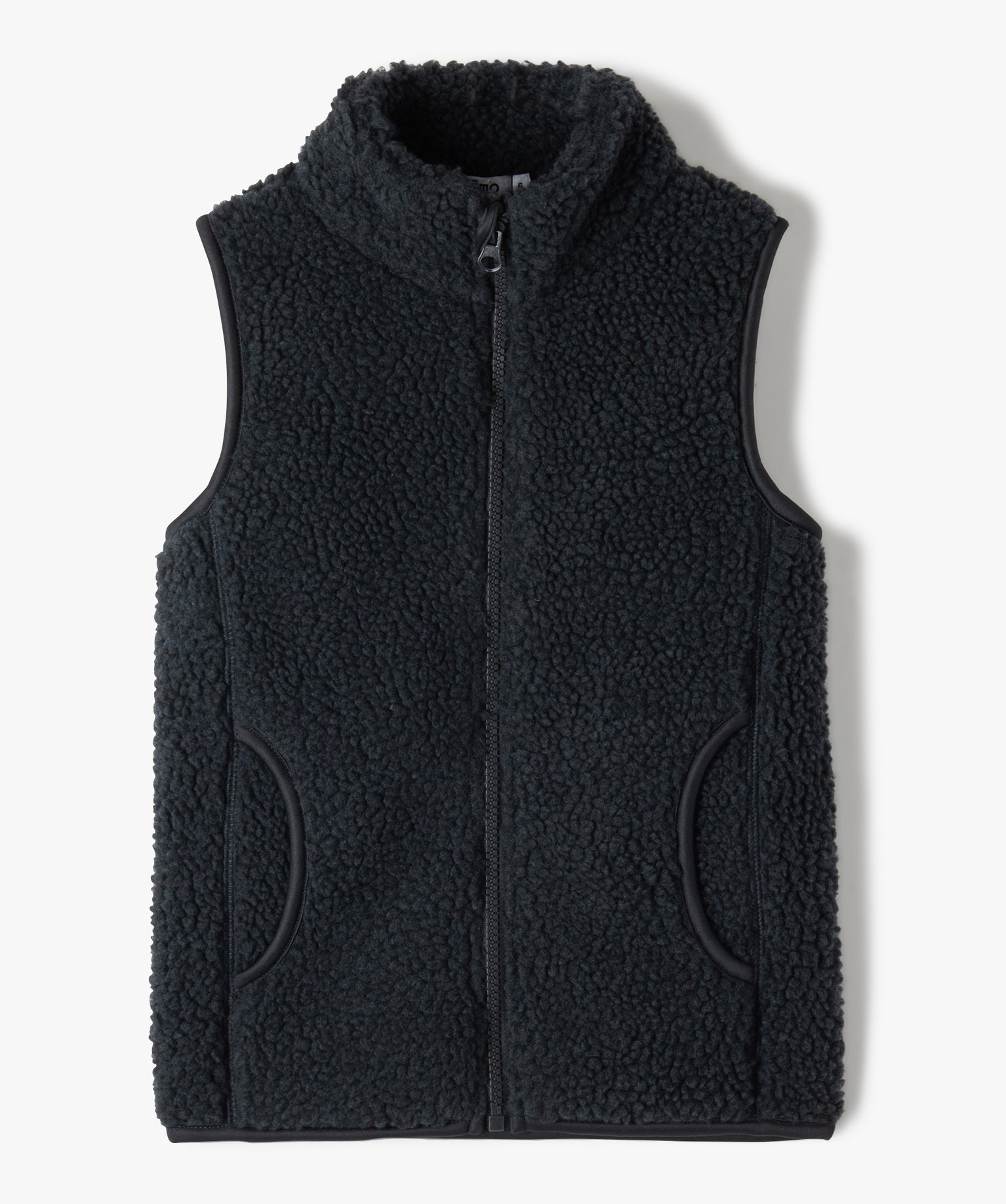 Sweat Garçon zippé sans manches en sherpa gris | GEMO