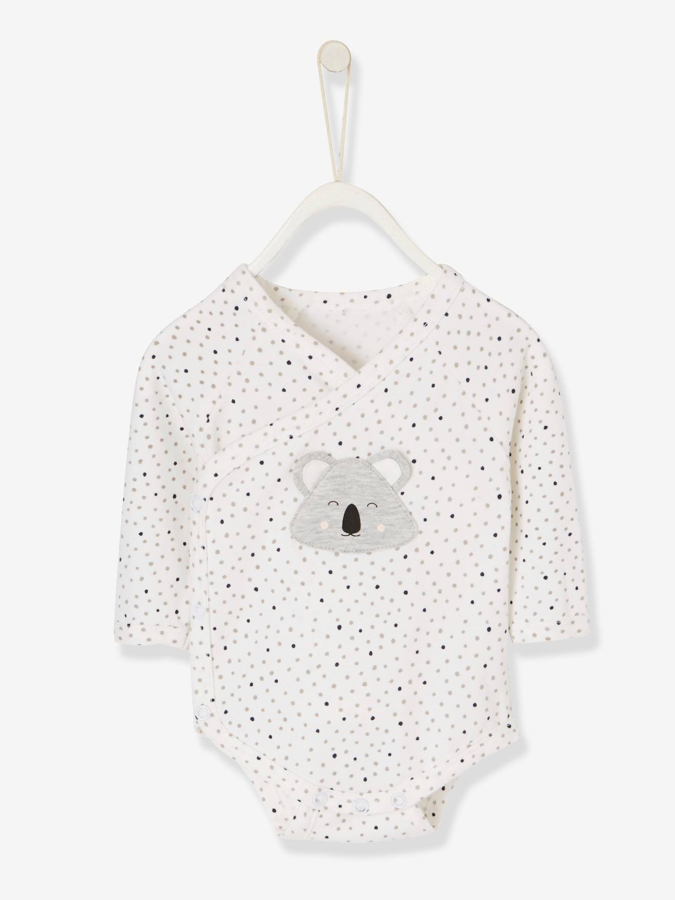 Ensemble naissance 3 pièces point mousse gris clair