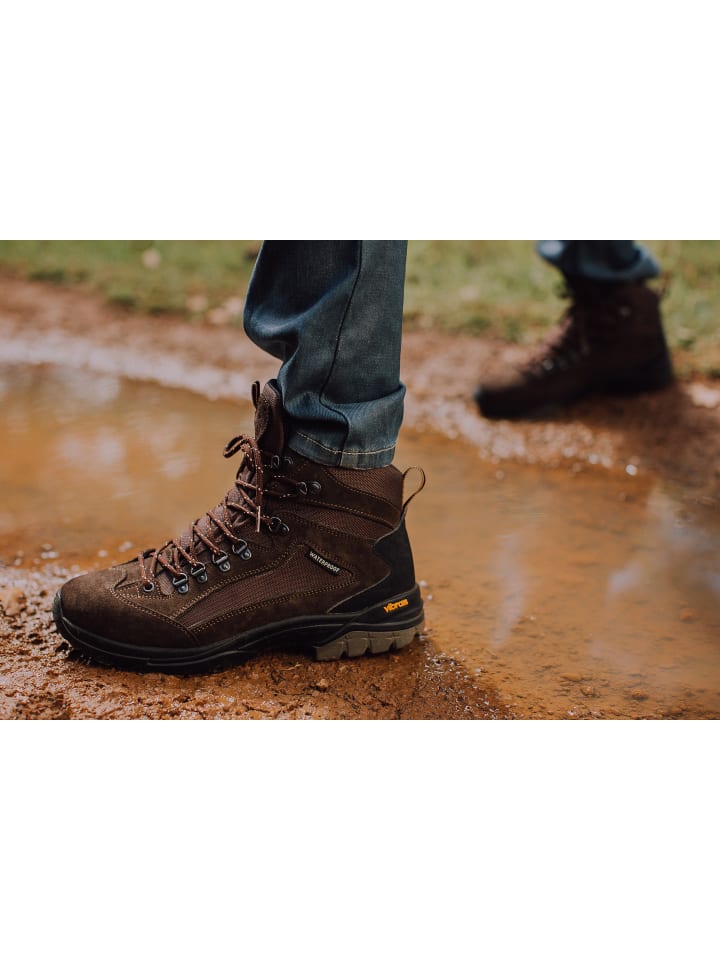 GUGGEN MOUNTAIN Wanderstiefel Uni in Braun günstig kaufen