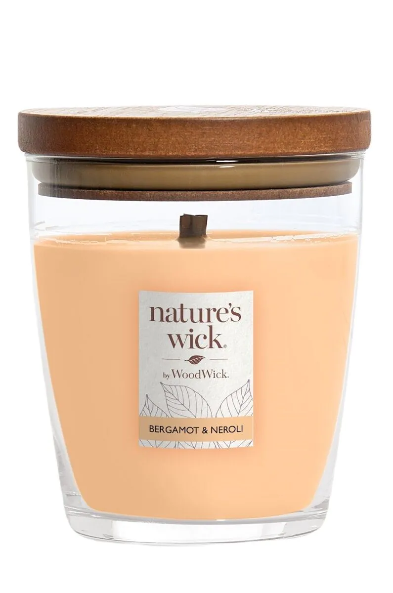 „Woodwick“ vidutinio dydžio bergamotės ir nerolio kvapioji žvakė