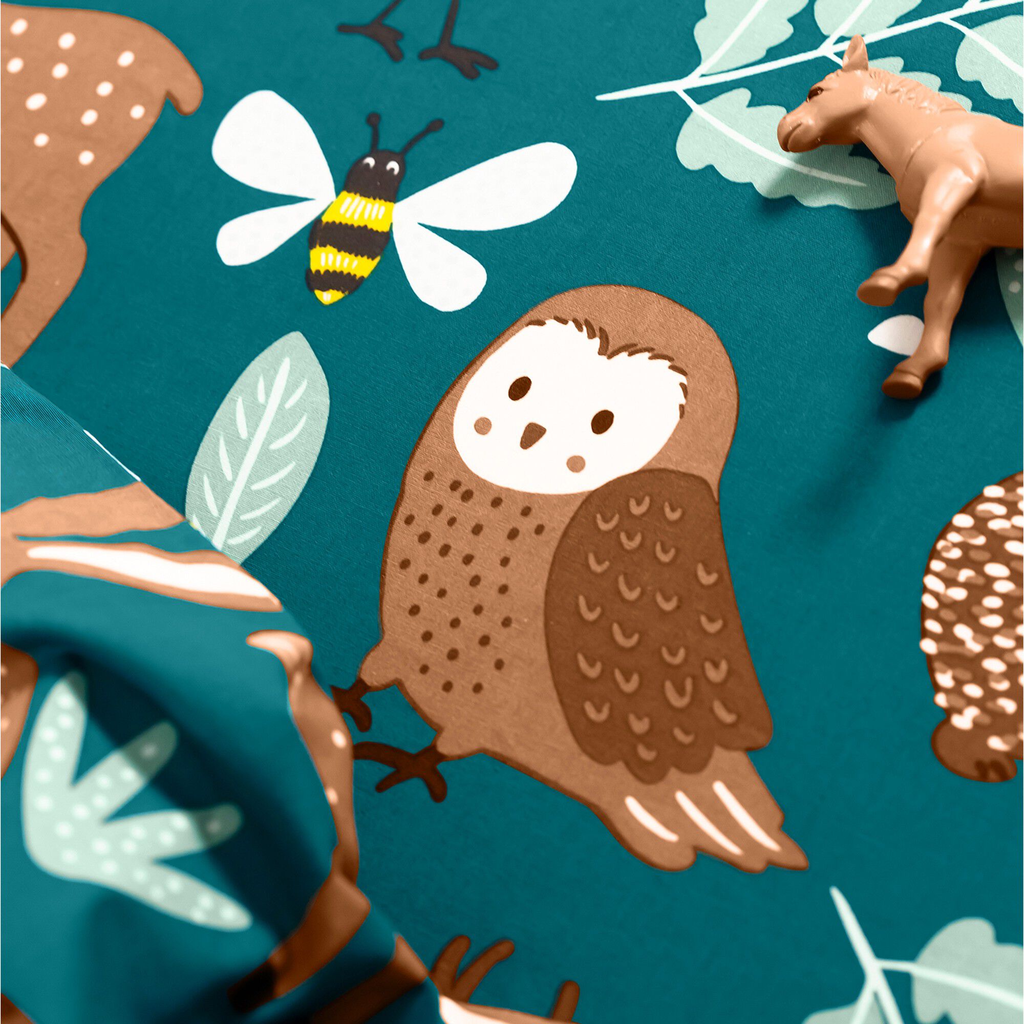 Linge de lit enfant à motifs Ourson en coton biologique, éco-responsable