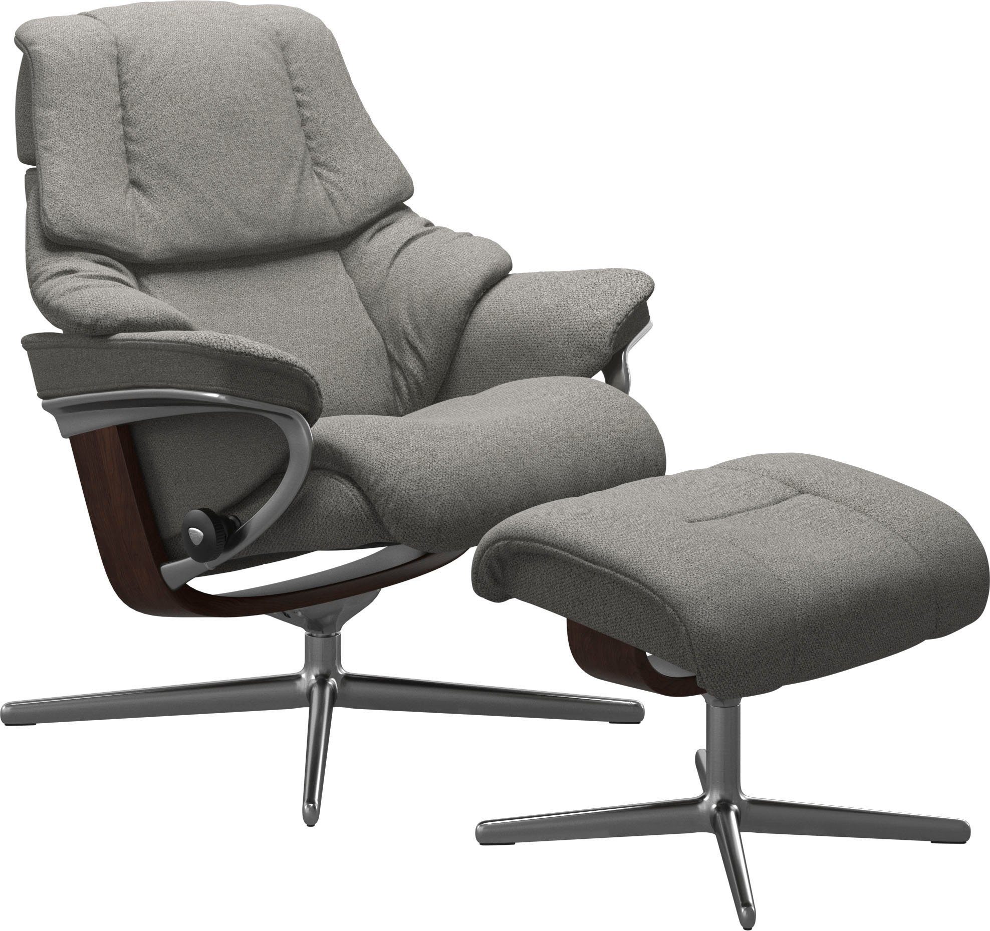 Stressless® Relaxsessel Reno, mit Cross Base, Größe S, M & L, Holzakzent Braun