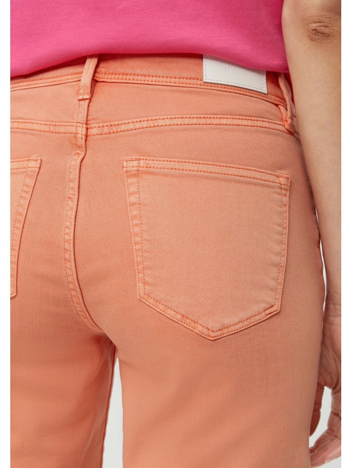 s.Oliver Jeans-Hose kurz in Orange günstig kaufen