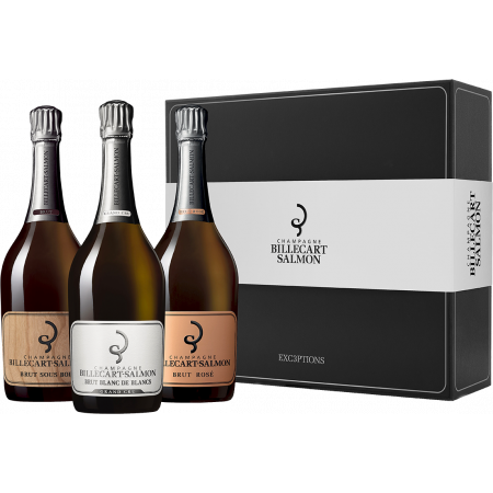 CHAMPAGNE BILLECART SALMON - COFFRET EXC3PTION - 3 BOUTEILLES