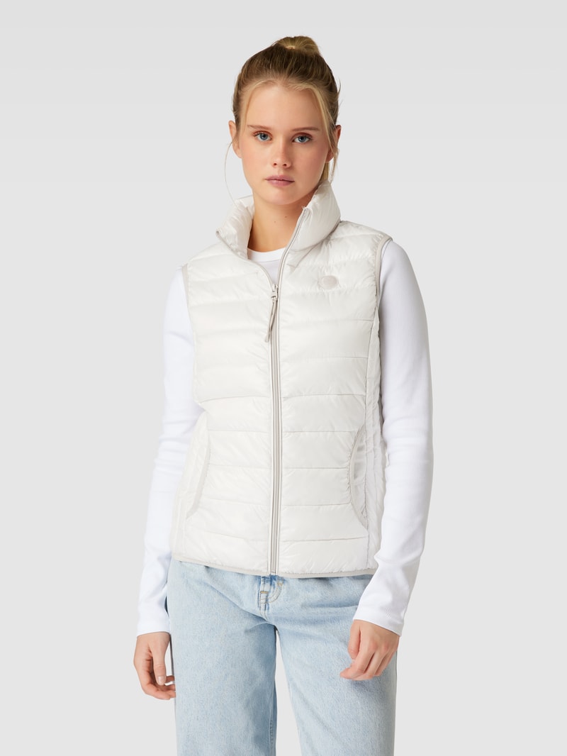 Steppweste mit Stehkragen in offwhite