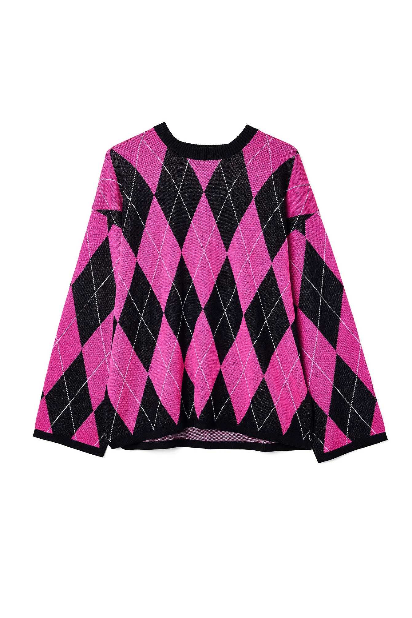 Karierter Strickpullover
