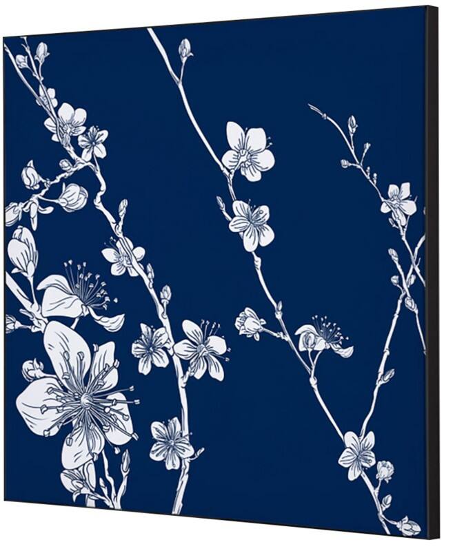 SHOWDOWN Textile Wanddekoration Japanische Kirschblüte Mehrfarbig Aluminium