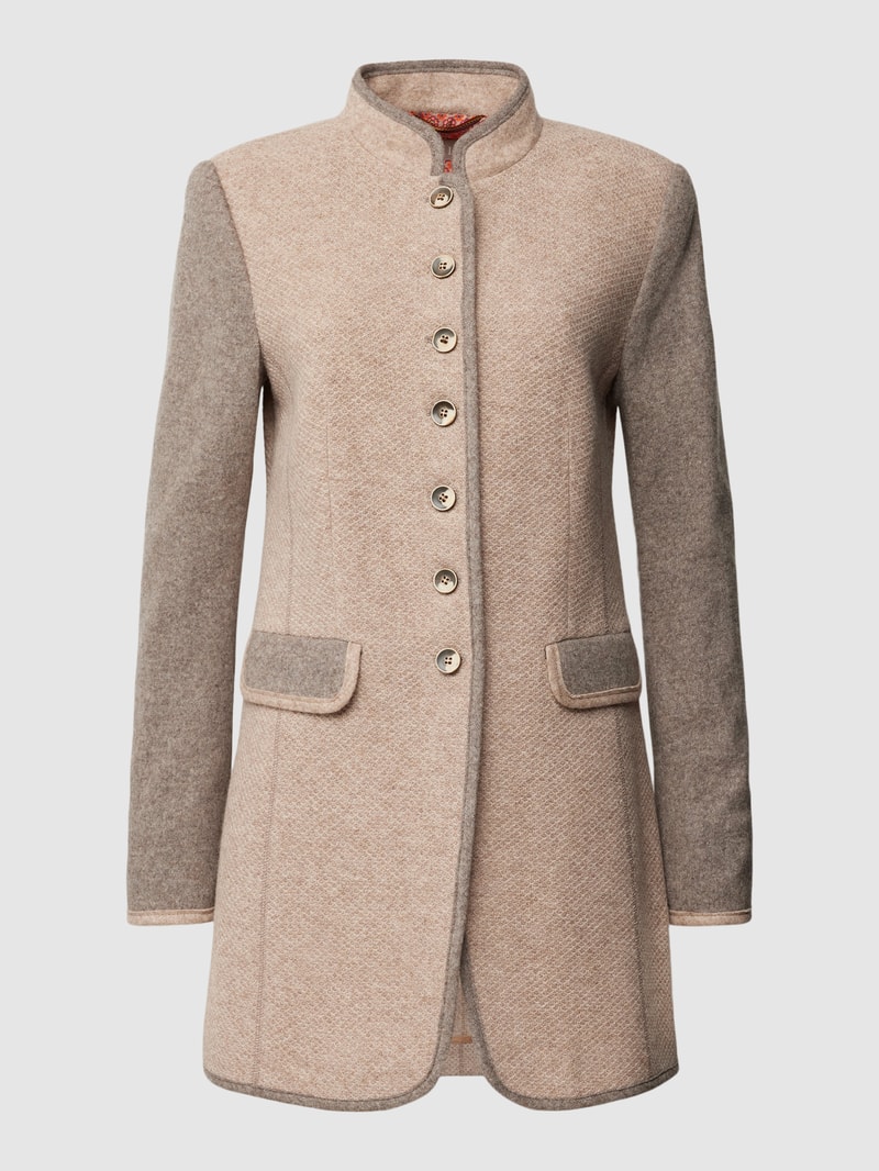 Longblazer mit Pattentaschen in sand
