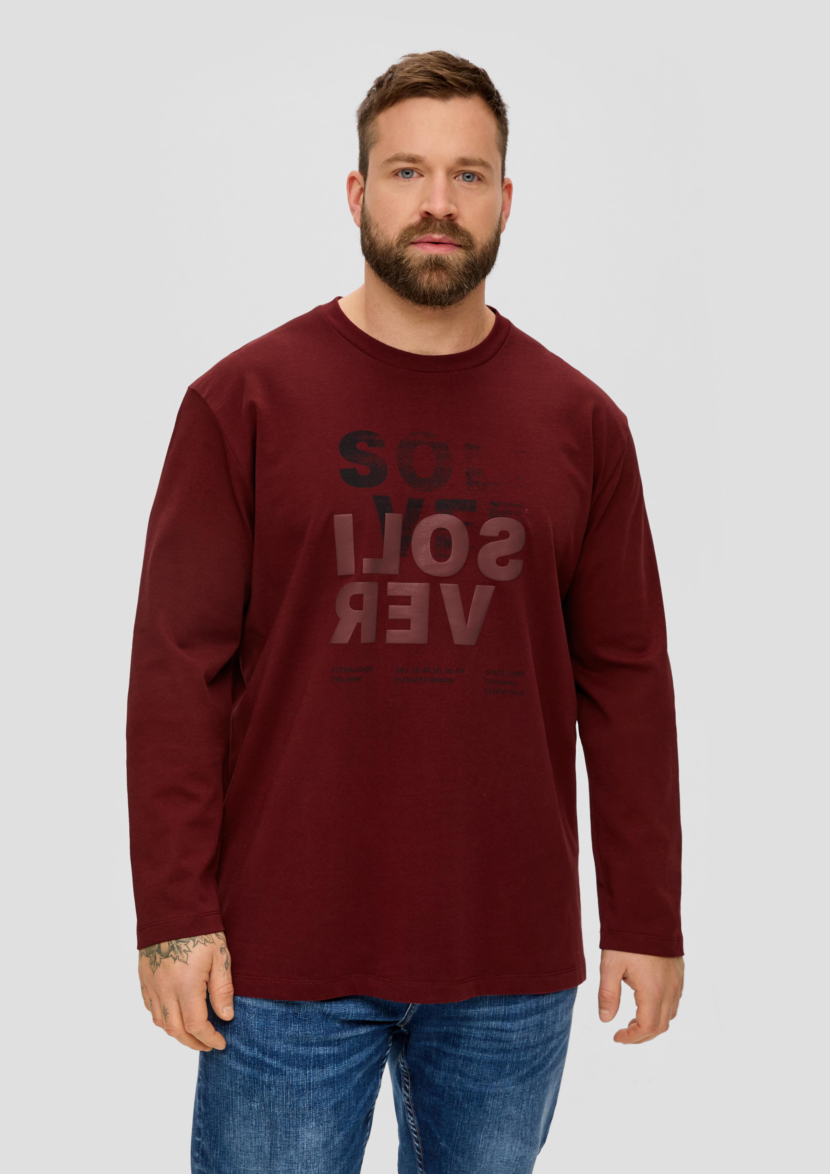 Longsleeve mit gummiertem Label-Print  2143244-39D1