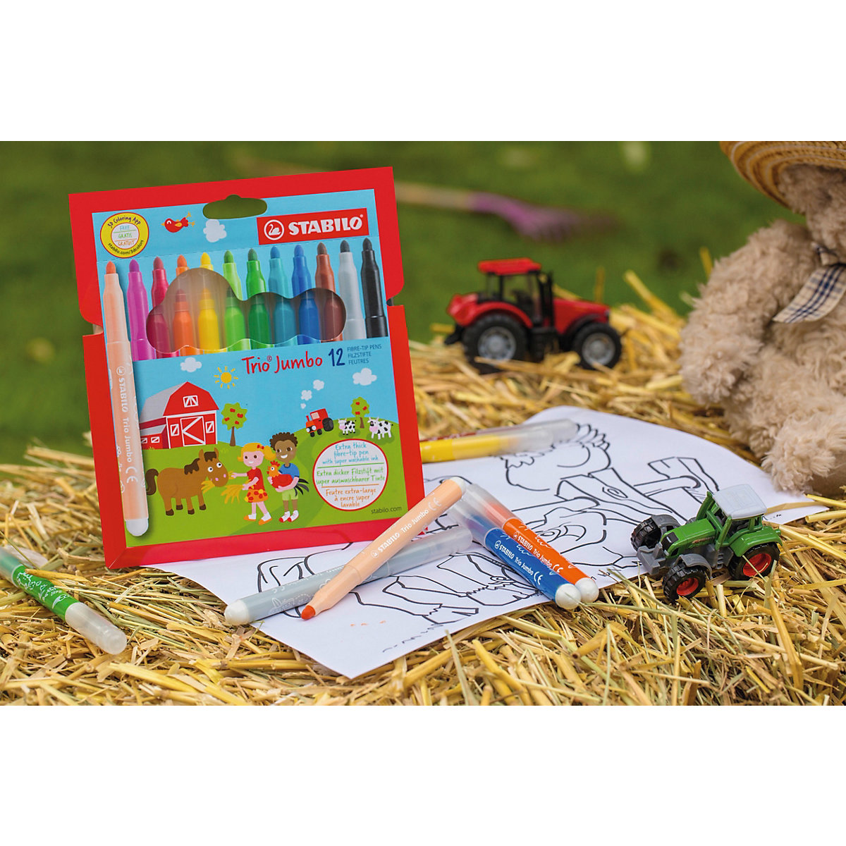Filzstifte Trio Jumbo, 12 Farben
