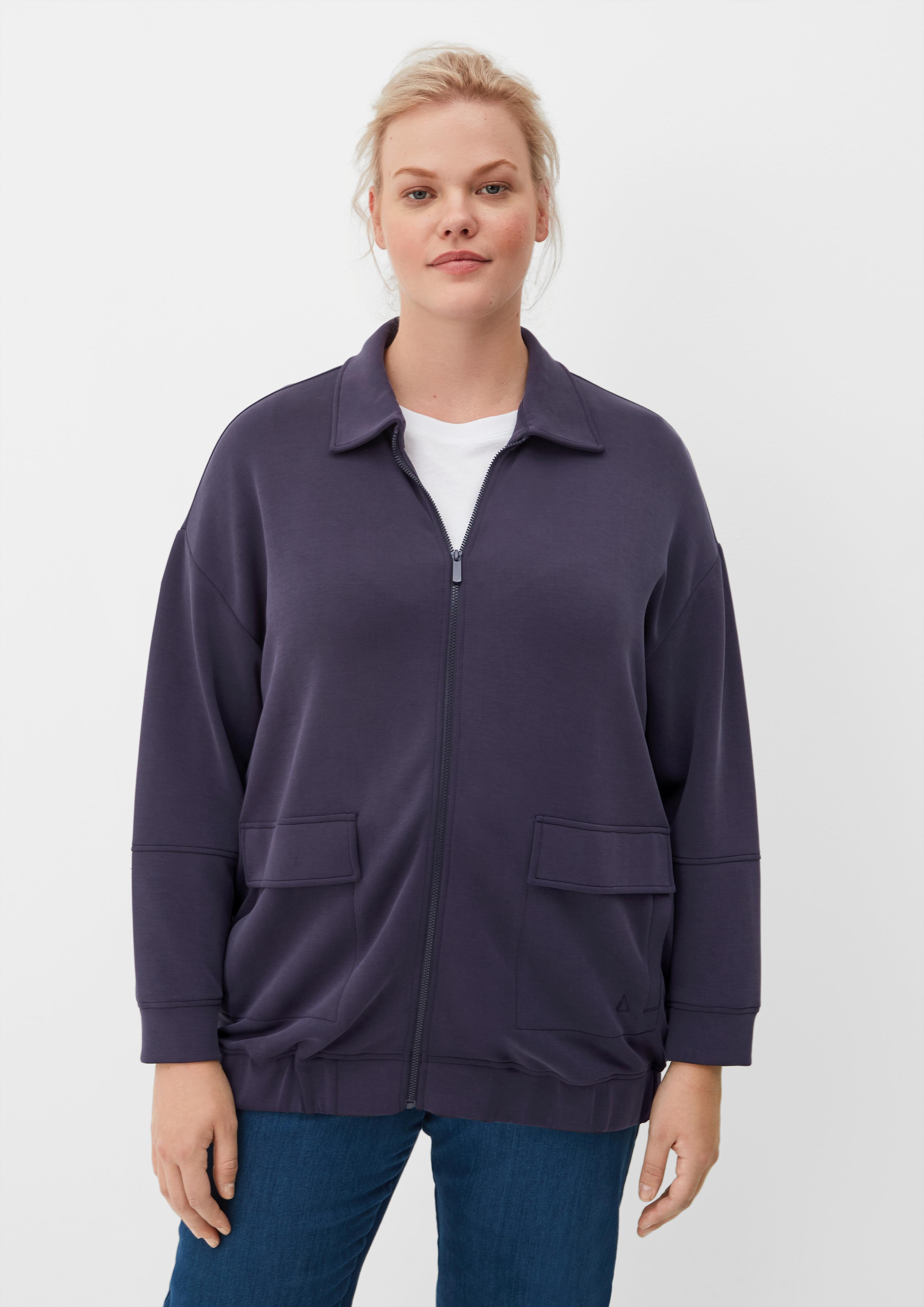 Sweatjacke mit Pattentaschen  2121687-5959