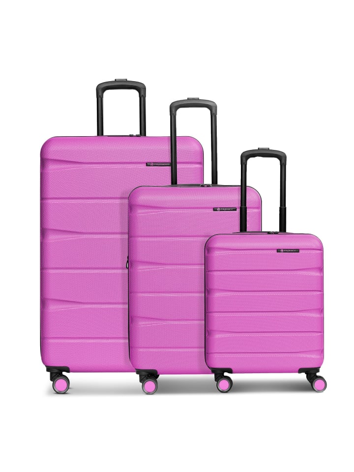 Franky Munich 4.0 4 Rollen Kofferset 3-teilig mit Dehnfalte in pink dull günstig kaufen onesize