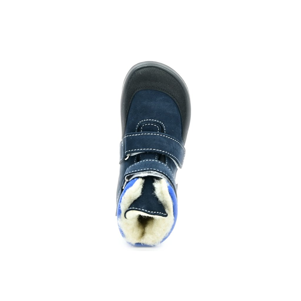 Jonap Jerry Dunkelblau Slim mit Wolle gefütterte Winterbarfußschuhe