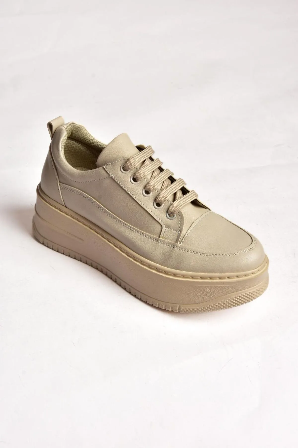 Fox Shoes  P274117509 Beige Sneakers mit hoher Sohle für Damen