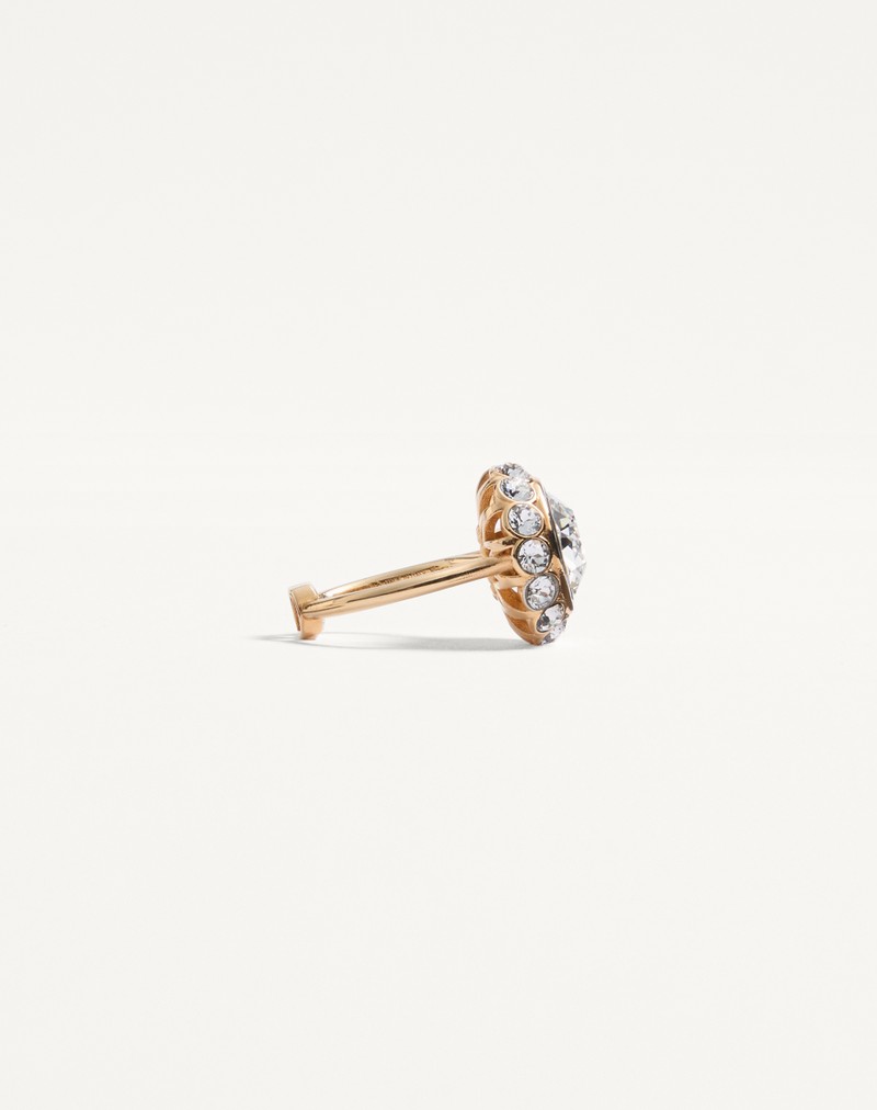 VLogo Signature Ring i Metal, Emalje og Krystaller