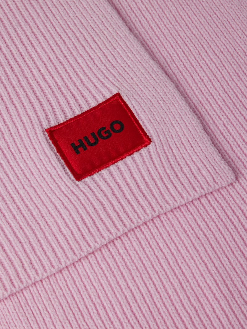 Schal mit Label-Detail Modell 'Saffa' in rosa