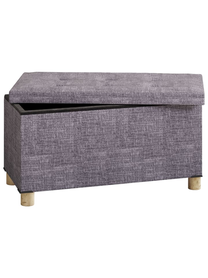 VCM  Stoff Sitztruhe Sitzbank Truhe Box Kiste Sizos L in Grau günstig kaufen onesize