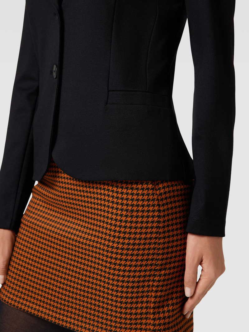 Blazer mit Reverskragen in schwarz