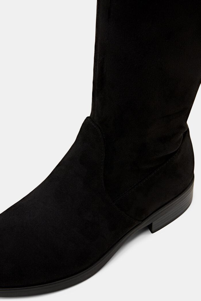 Kniehohe Boots in Wildlederoptik