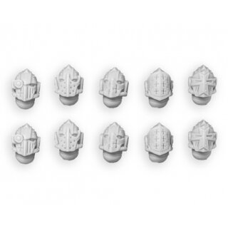 Imperial Crusaders Helmet Heads (10)
