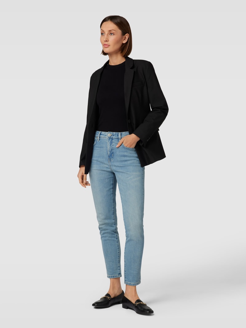 Slim Fit Jeans mit Knopf- und Reißverschluss in jeans
