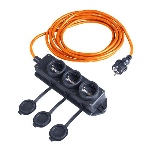 Bloc de contact Connectra 46.423.10 din nailon cu 3 căi - 10 m - H07BQ-F - 3 G 2,5 mm²