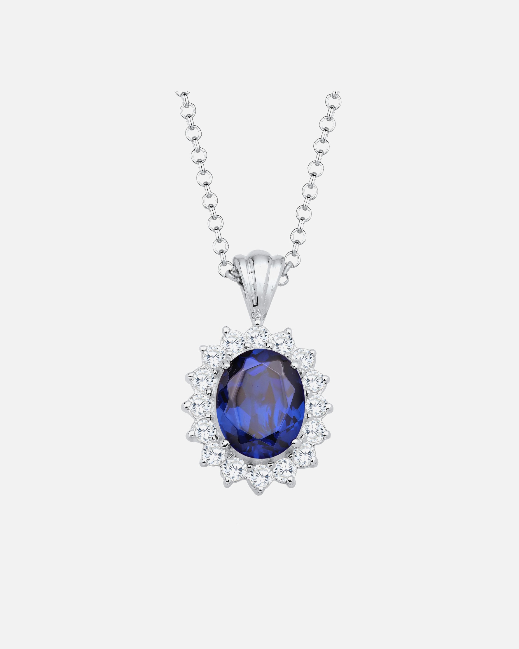 Anillo Elli para mujer con zafiro y circonita - Plata (925/1000)