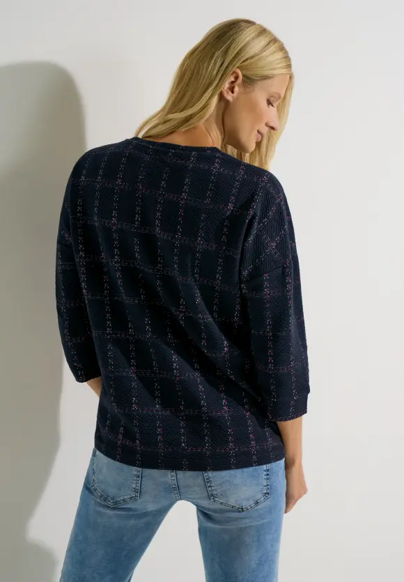 CECIL Kariertes Shirt mit Struktur