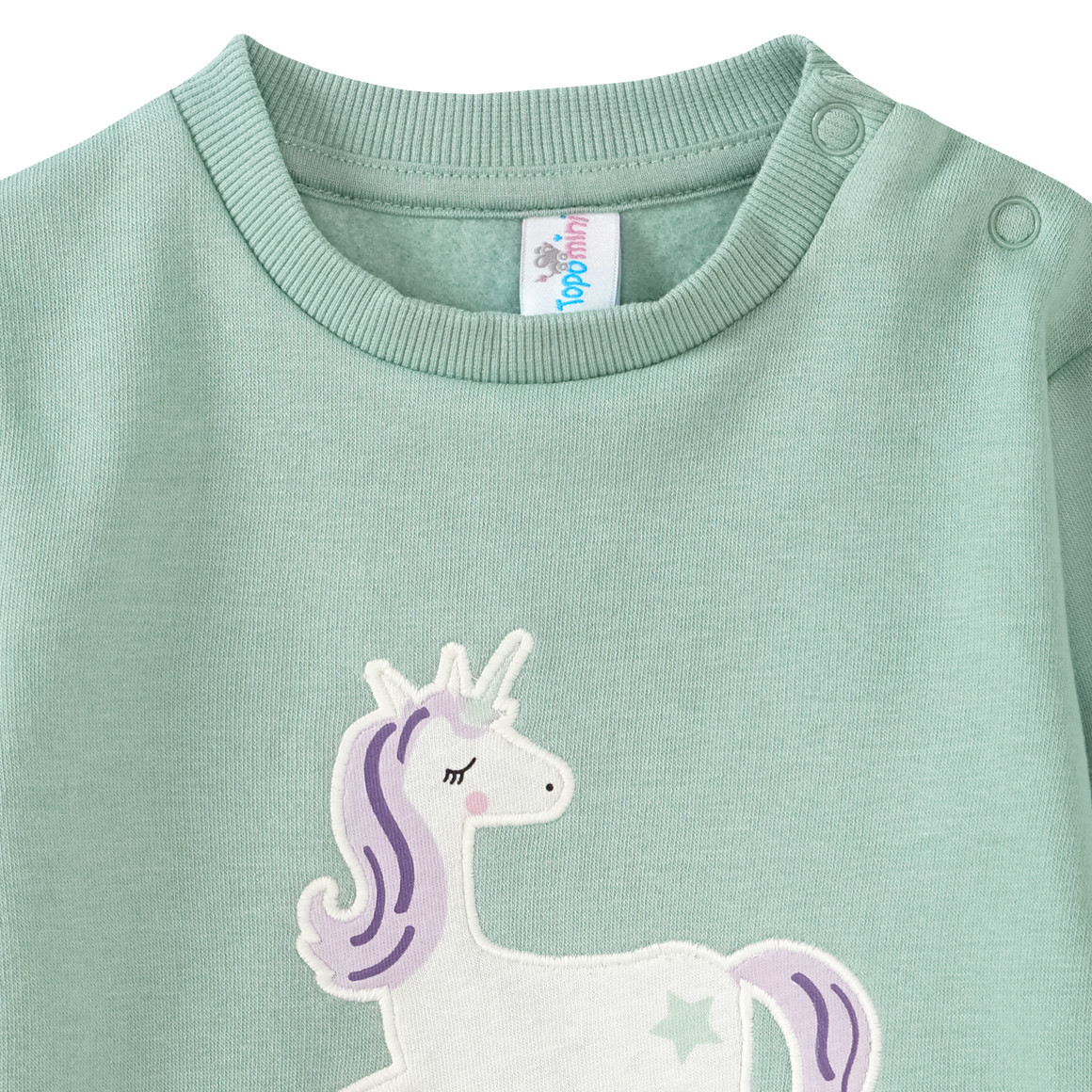 Baby Sweatshirt mit Einhorn-Applikation
