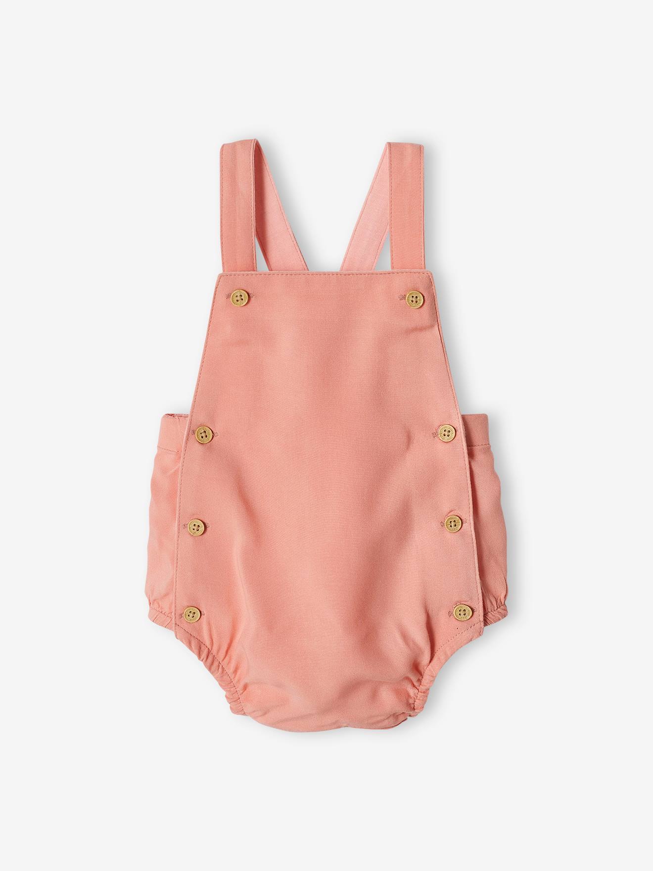 Combinaison bébé naissance forme barboteuse bleu chambray rayé
