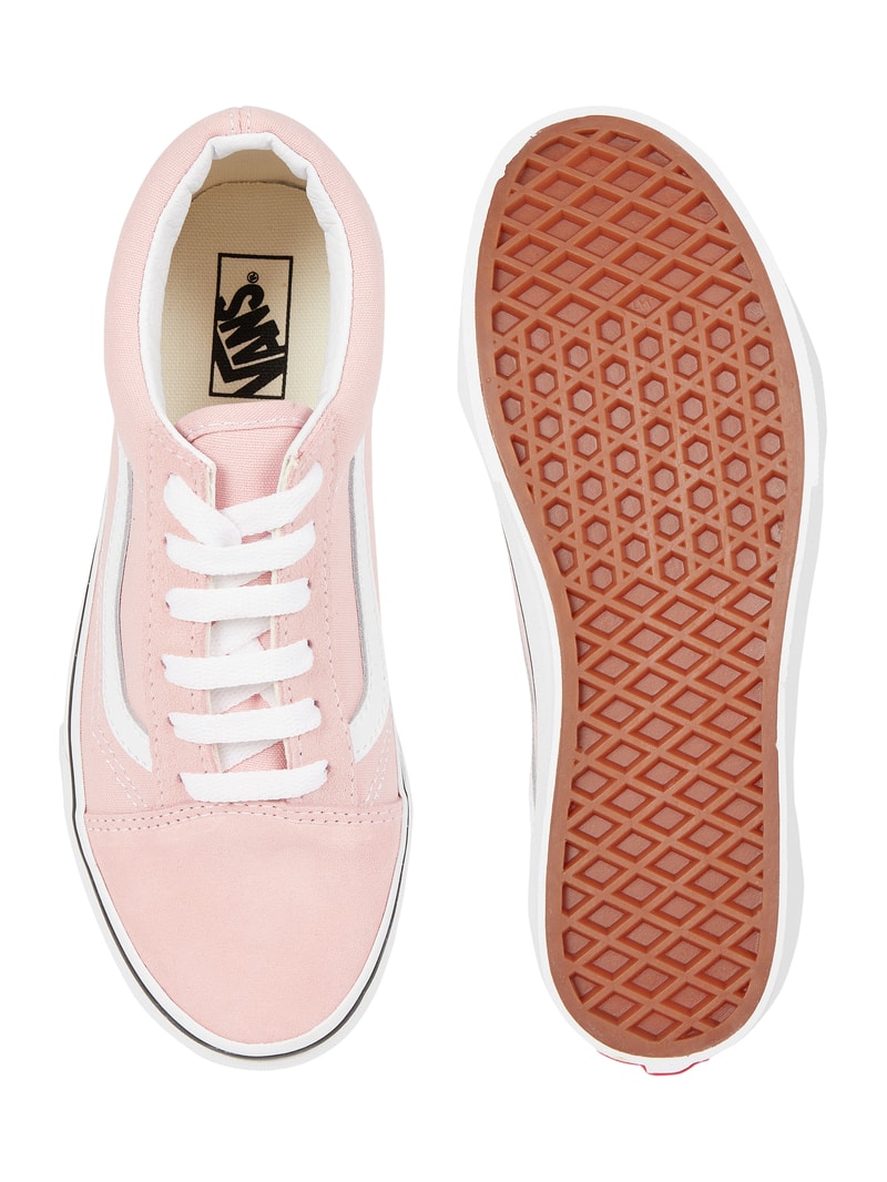 Sneaker aus Leder und Textil Modell 'Old Skool' in rosa