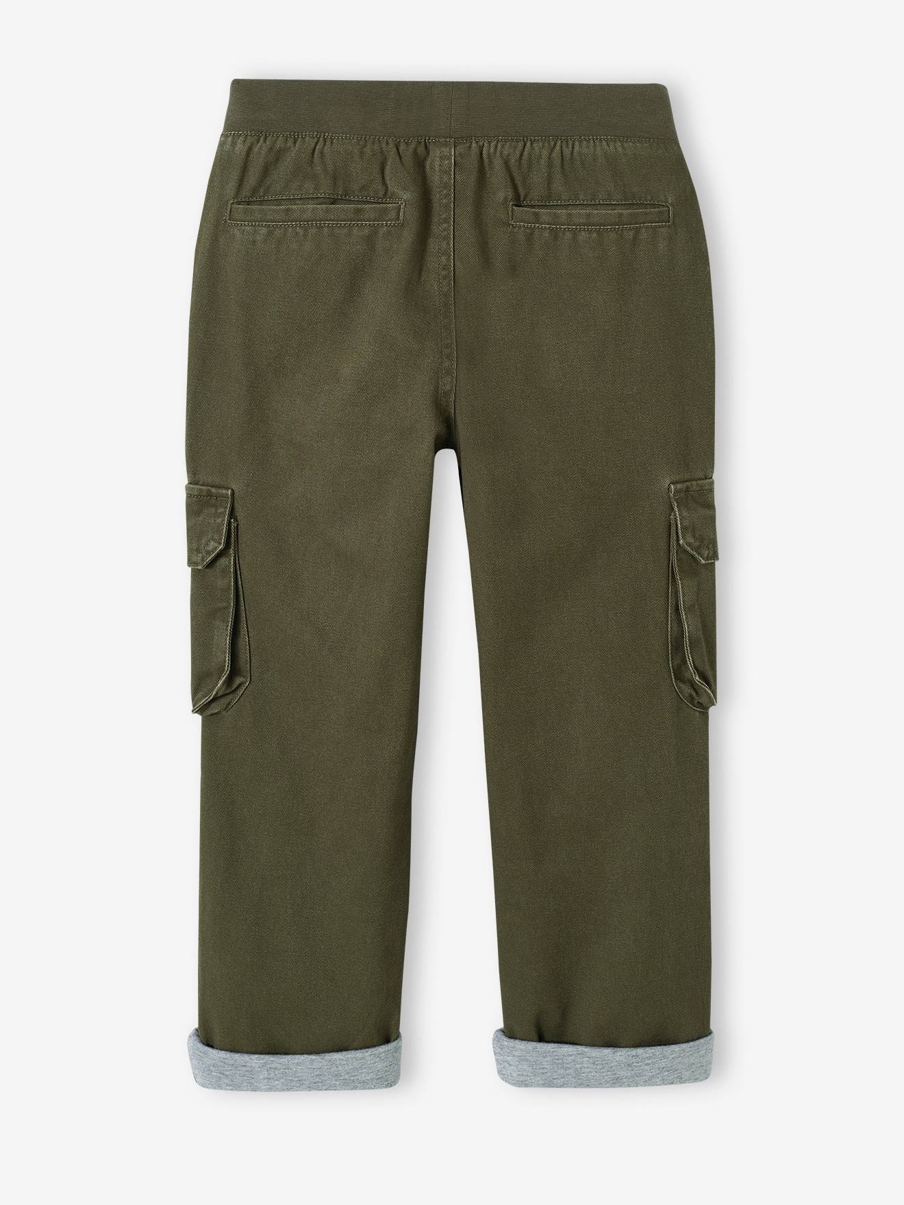 Vertbaudet Jungen Thermo-Cargohose mit Dehnbund Oeko-Tex - khaki