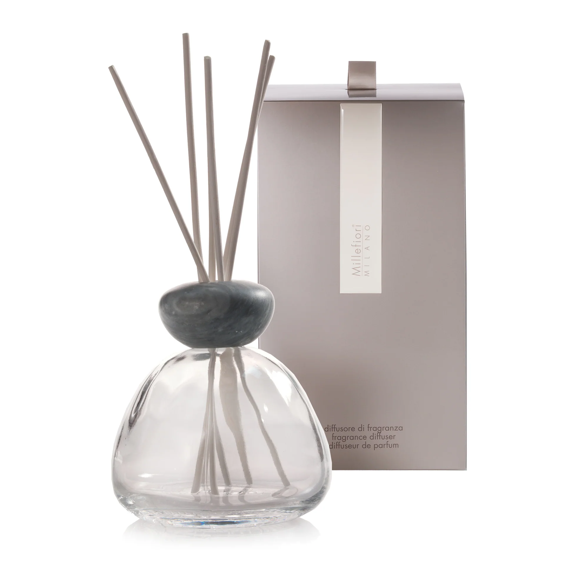 Air Design Marble Diffuser - Gjennomsiktig med grå hette - Duftdiffuser