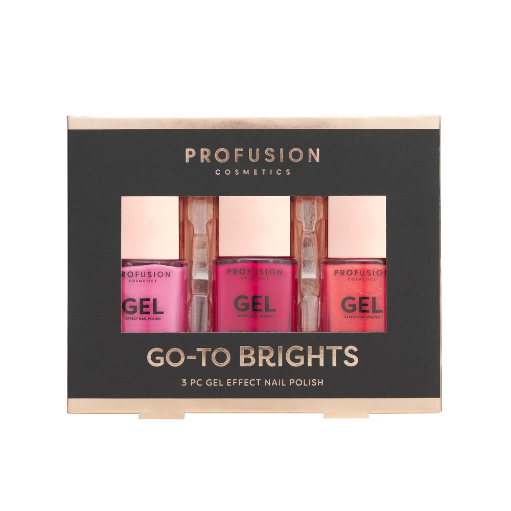 Profusion Cosmetics Set 3 vernis effet gel  - Go-to Brights Vernis à Ongles