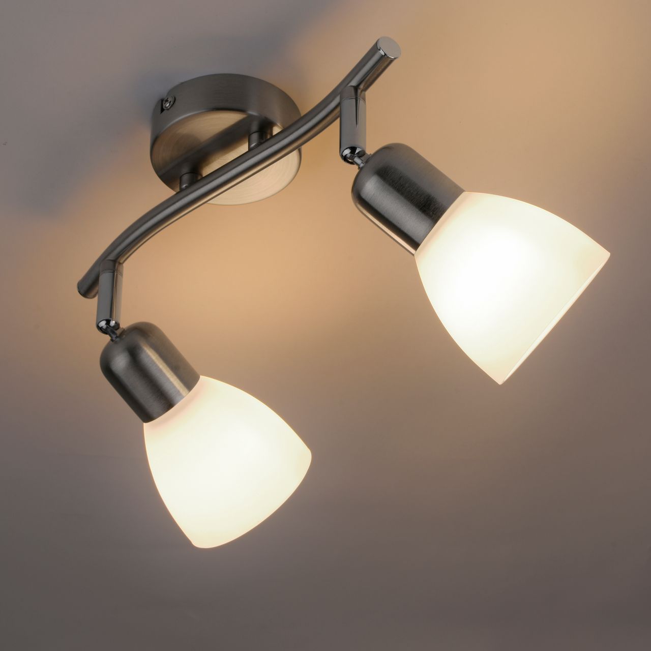 JUST LIGHT LeuchtenDirekt Wand- & Deckenleuchte KARO, 2x E14 max. 40Watt exkl., dreh- und schwenkbar, Innenleuchte, IP20
