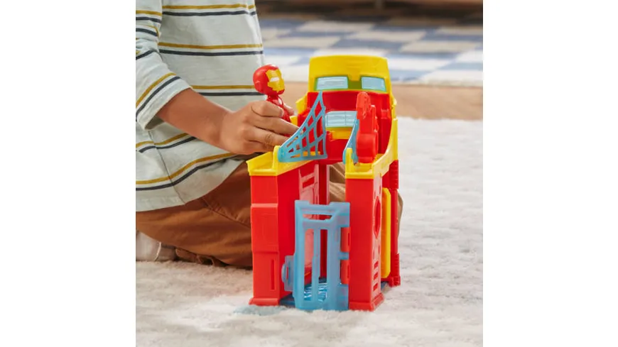 Hasbro - Marvel Spidey and His Amazing Friends Stark Tower Spielset mit Iron Man Figur