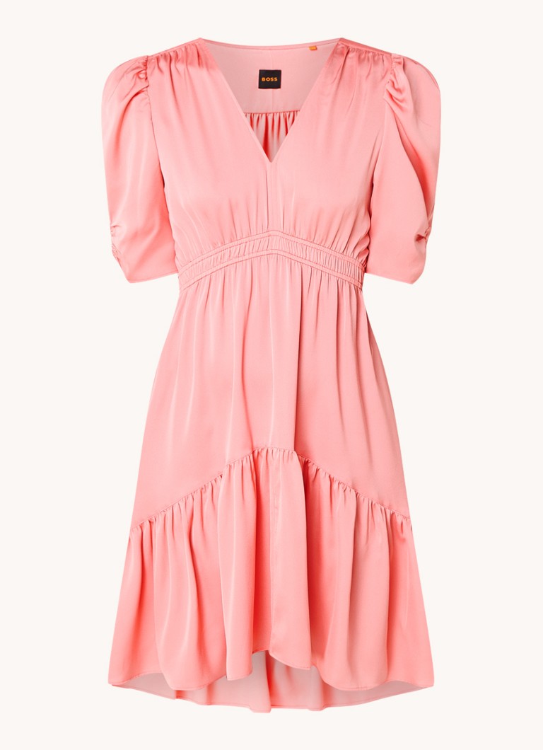 Rochie scurtă Hugo Boss Dizziano cu mâneci bufante