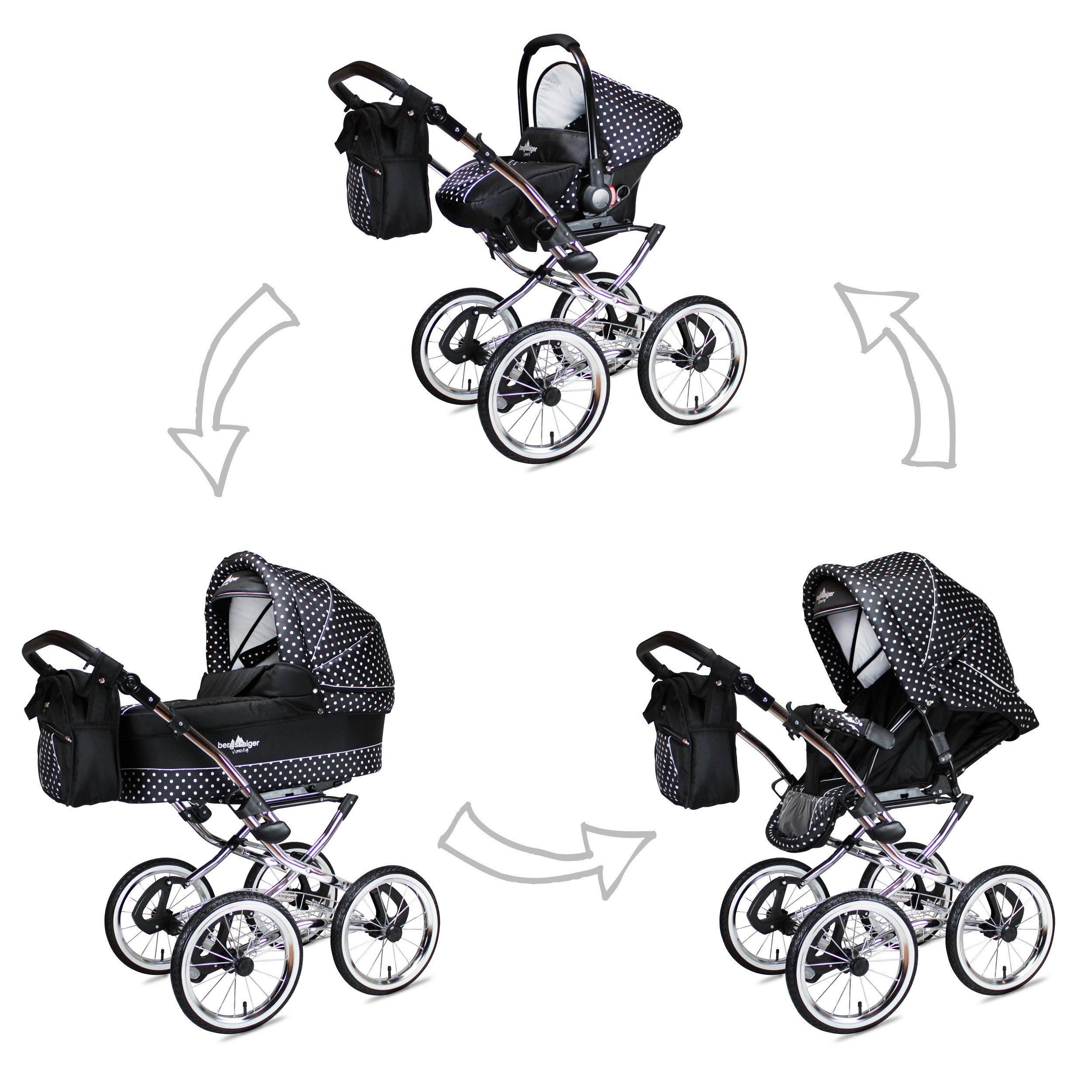 bergsteiger Kombi-Kinderwagen Venedig, (10-tlg)