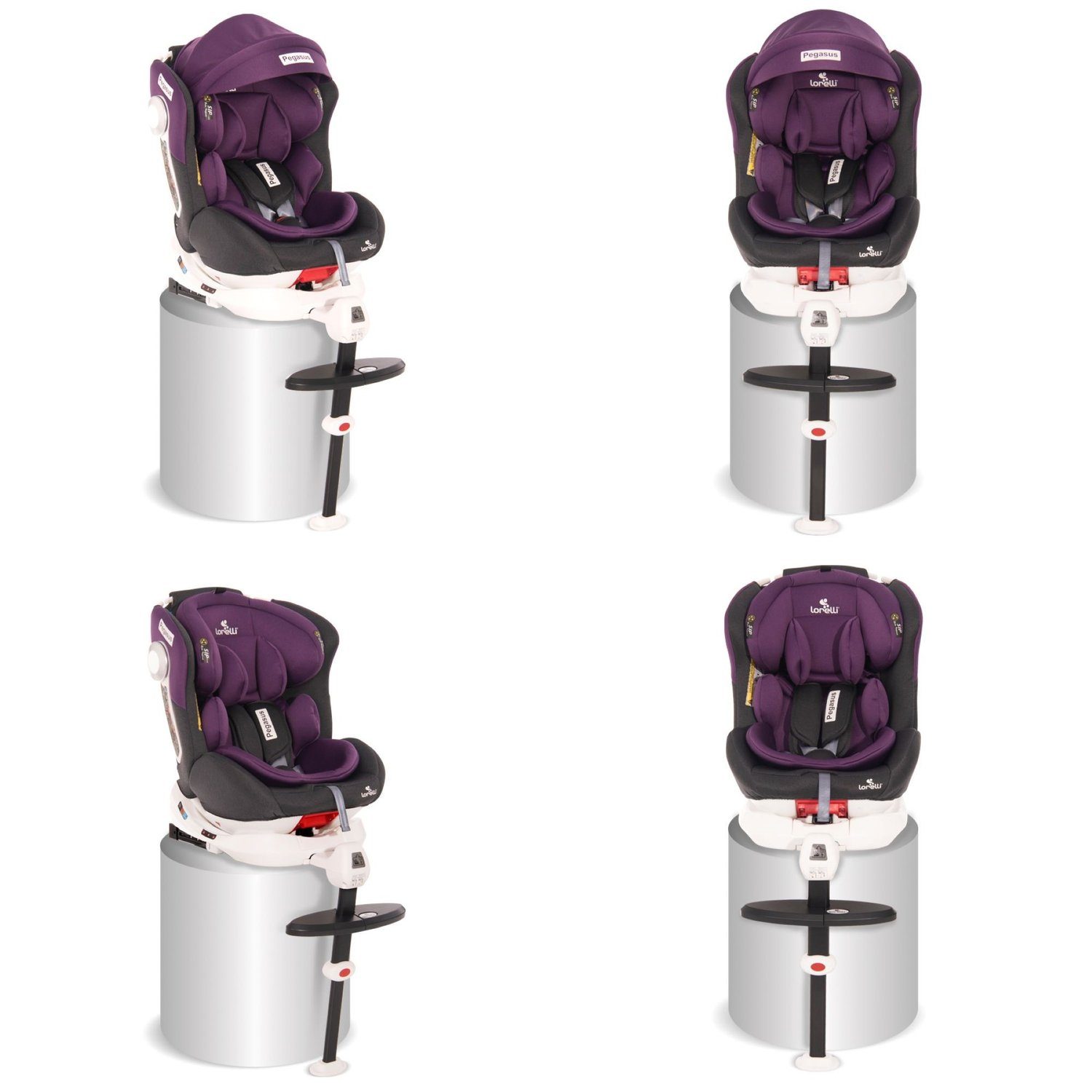Lorelli Autokindersitz Kindersitz Pegasus Gruppe 0+/1/2/3, bis: 36 kg, (0-36 kg) Isofix verstellbar, Kissen