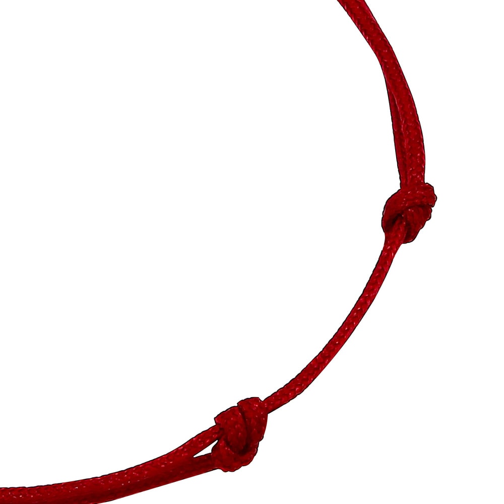 Elli Elli Bracelet Réglable Chaîne Firgaro Nylon Rouge Bracelet Femme  Plaqué Or Argen Bracelet