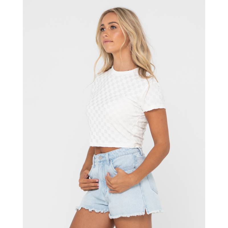 RUSTY LARA SHORT SLEEVE BABY TEE T-Shirt Damen