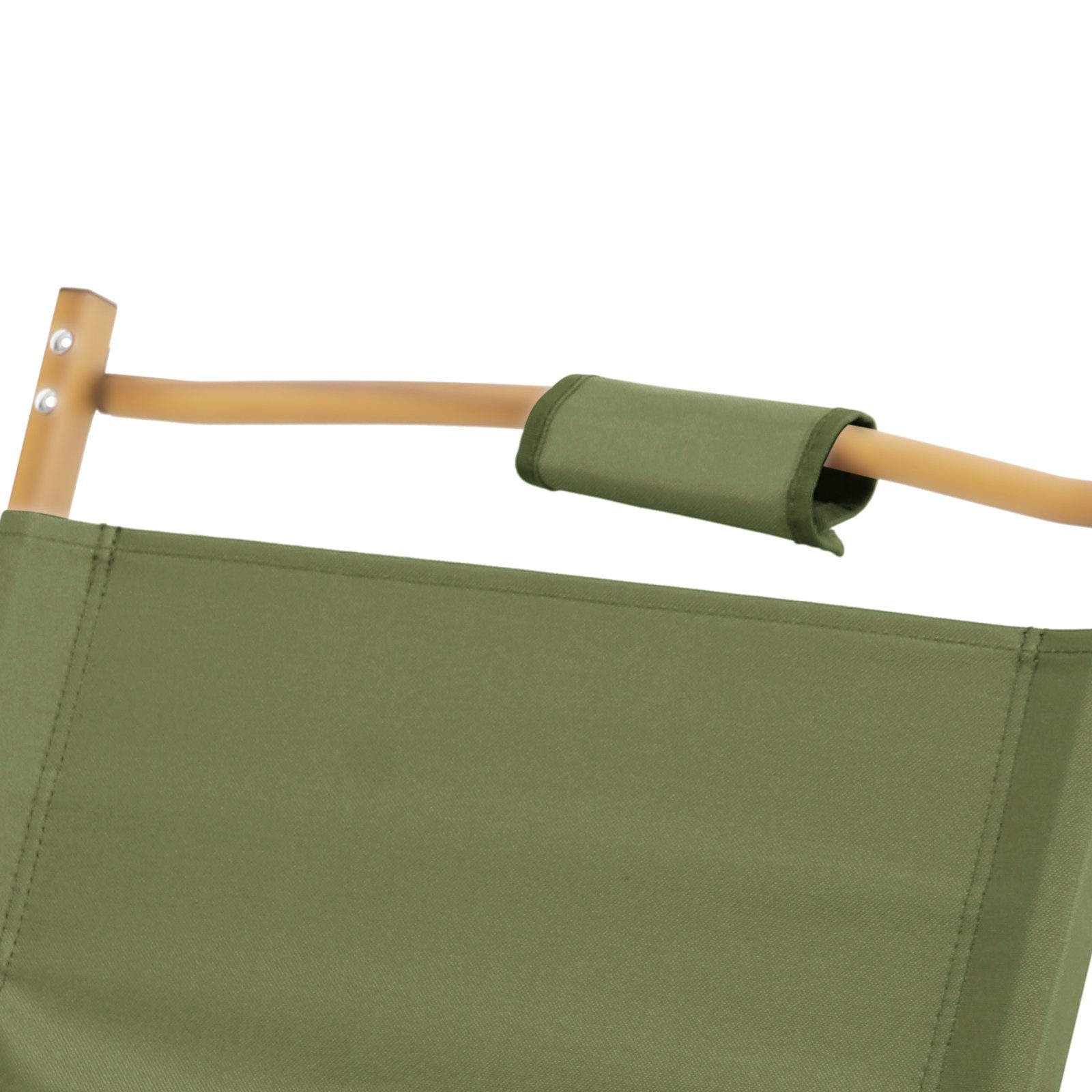 JAWINIO Campingstuhl, Outdoor, faltbar, mit Armlehnen, Faltstuhl, Dunkelgrün