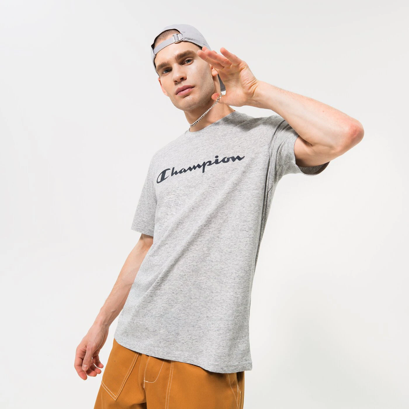 CHAMPION T-SHIRT CREWNECK T-SHIRT Grau