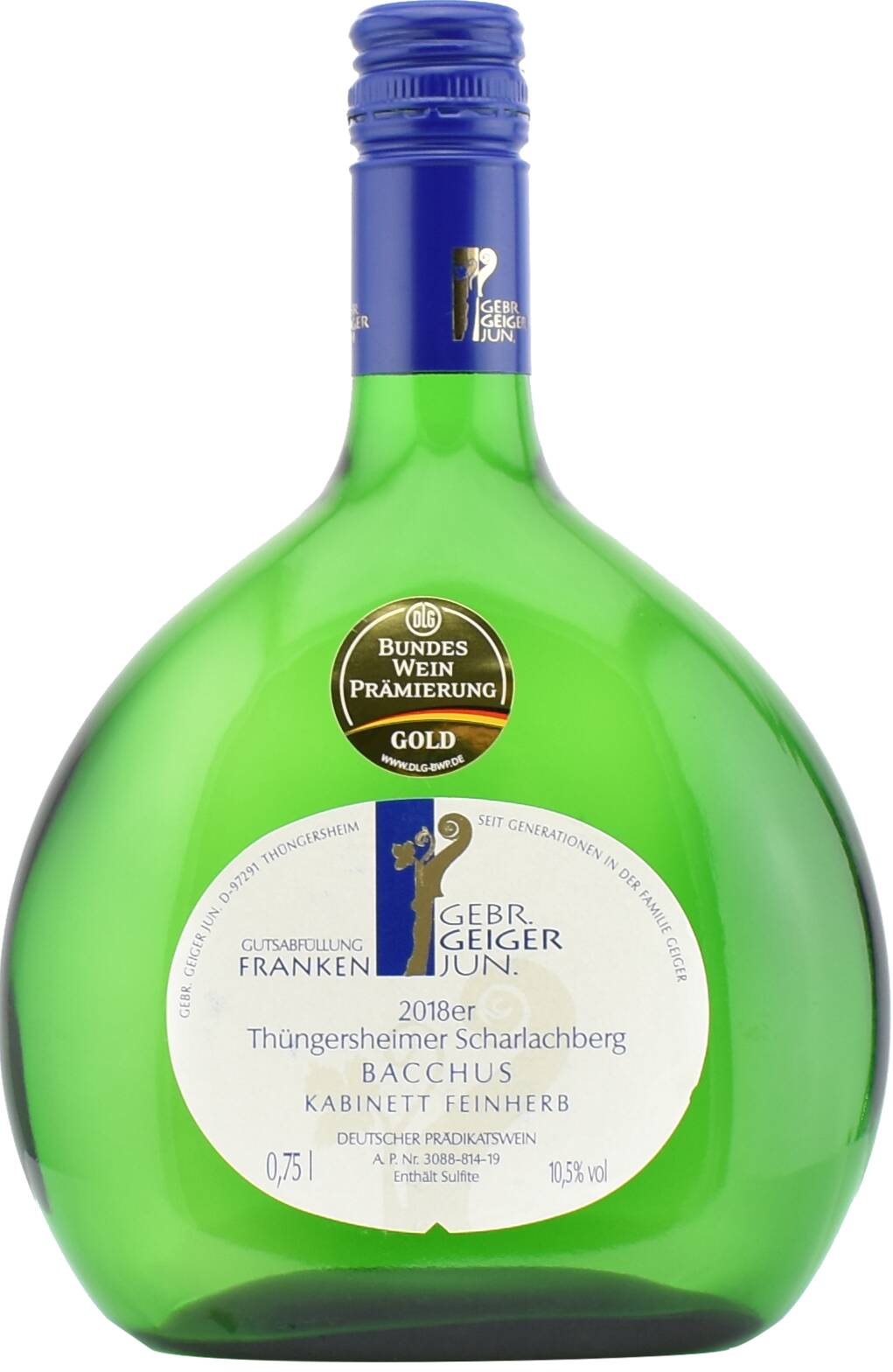 Weingut Gebr. Geiger jun. Bacchus Kabinett halbtrocken Thüngersheimer Scharlachberg 2020