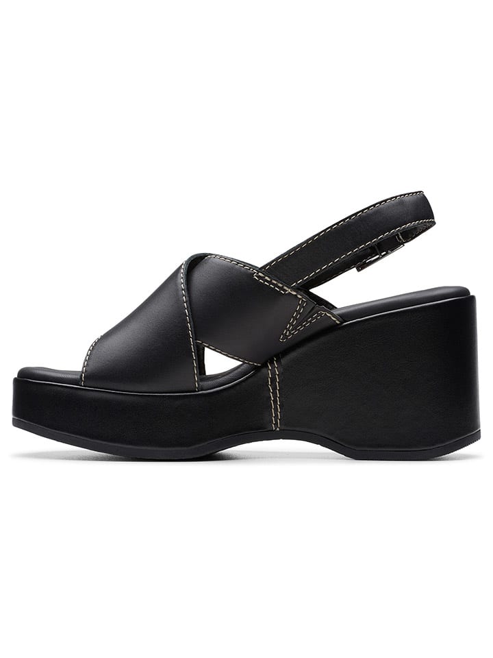 Clarks Leder-Keilsandaletten 