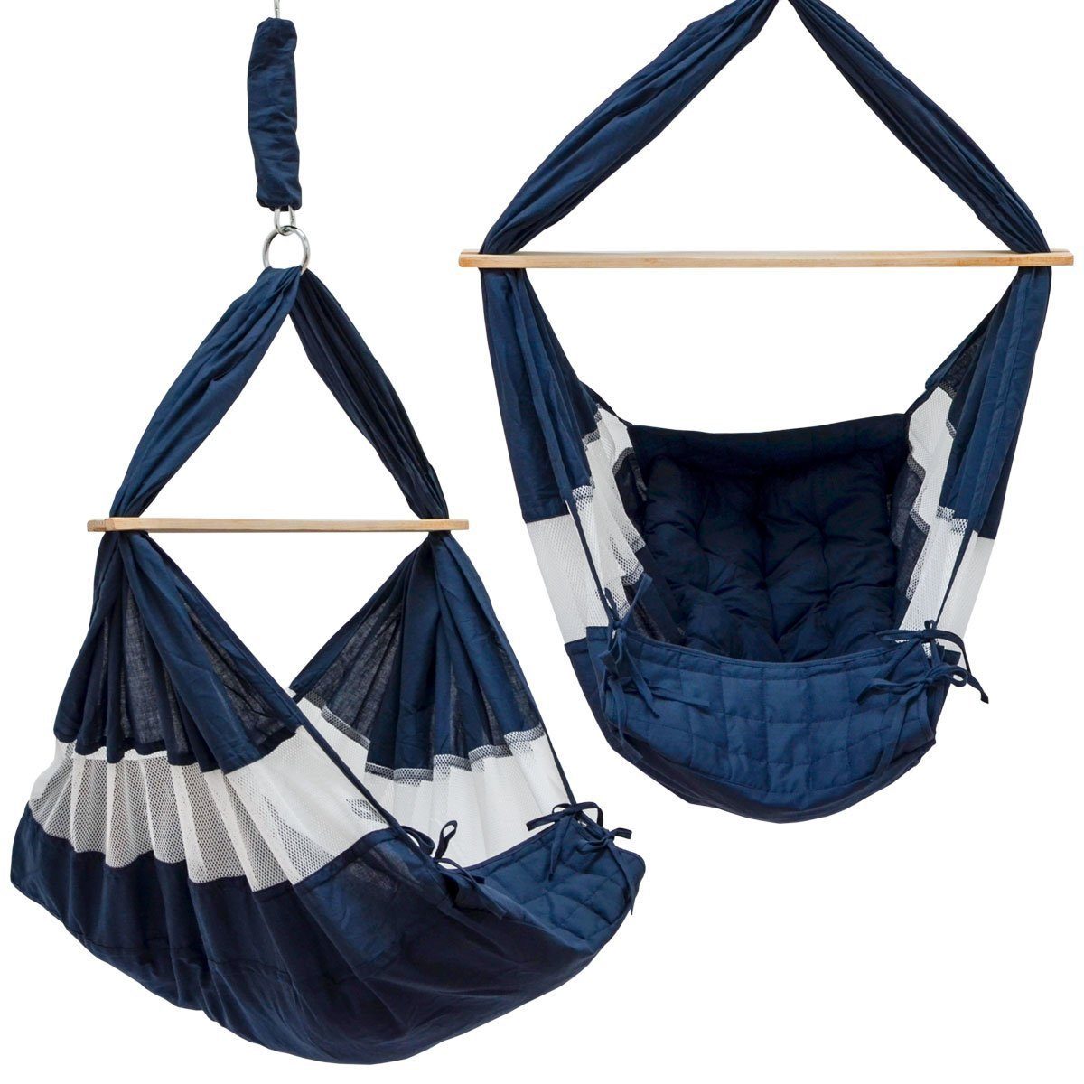 DuneDesign Babywippe Baby Hängematte 70x36x94cm Federwiege Hängewiege, Hängematte mit Feder+Matratze