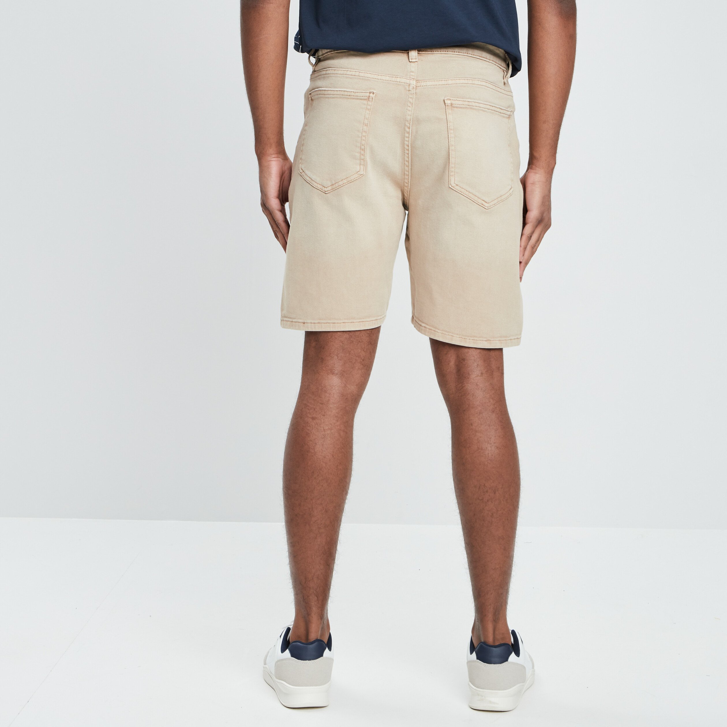Bermuda coupe droite en coton sable homme | La Halle