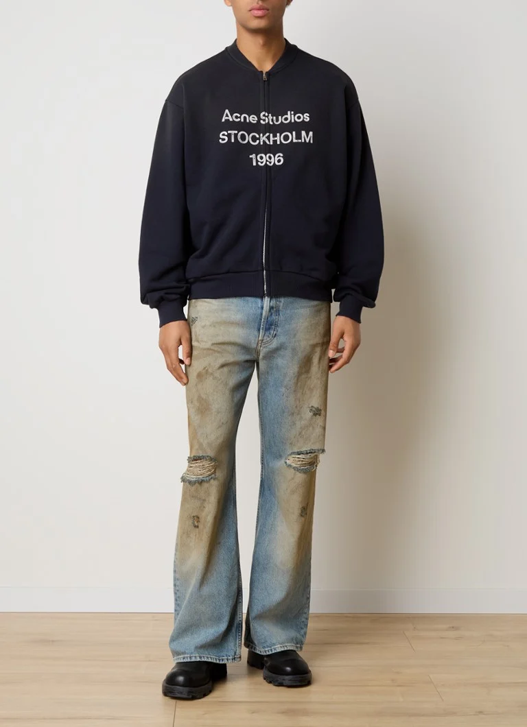 Kamizelka dresowa z nadrukowanym logo Acne Studios i spranym wykończeniem.
