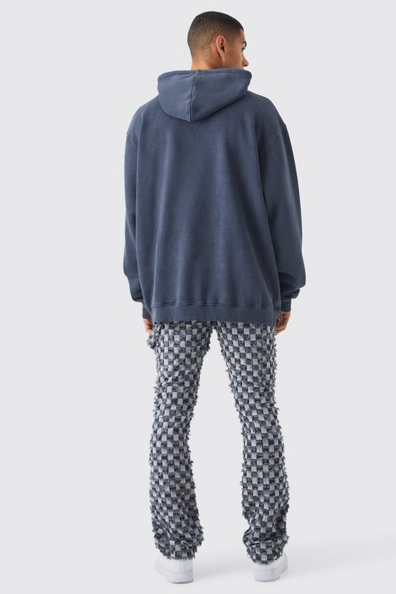 Karierte Slim-Fit Schlaghose