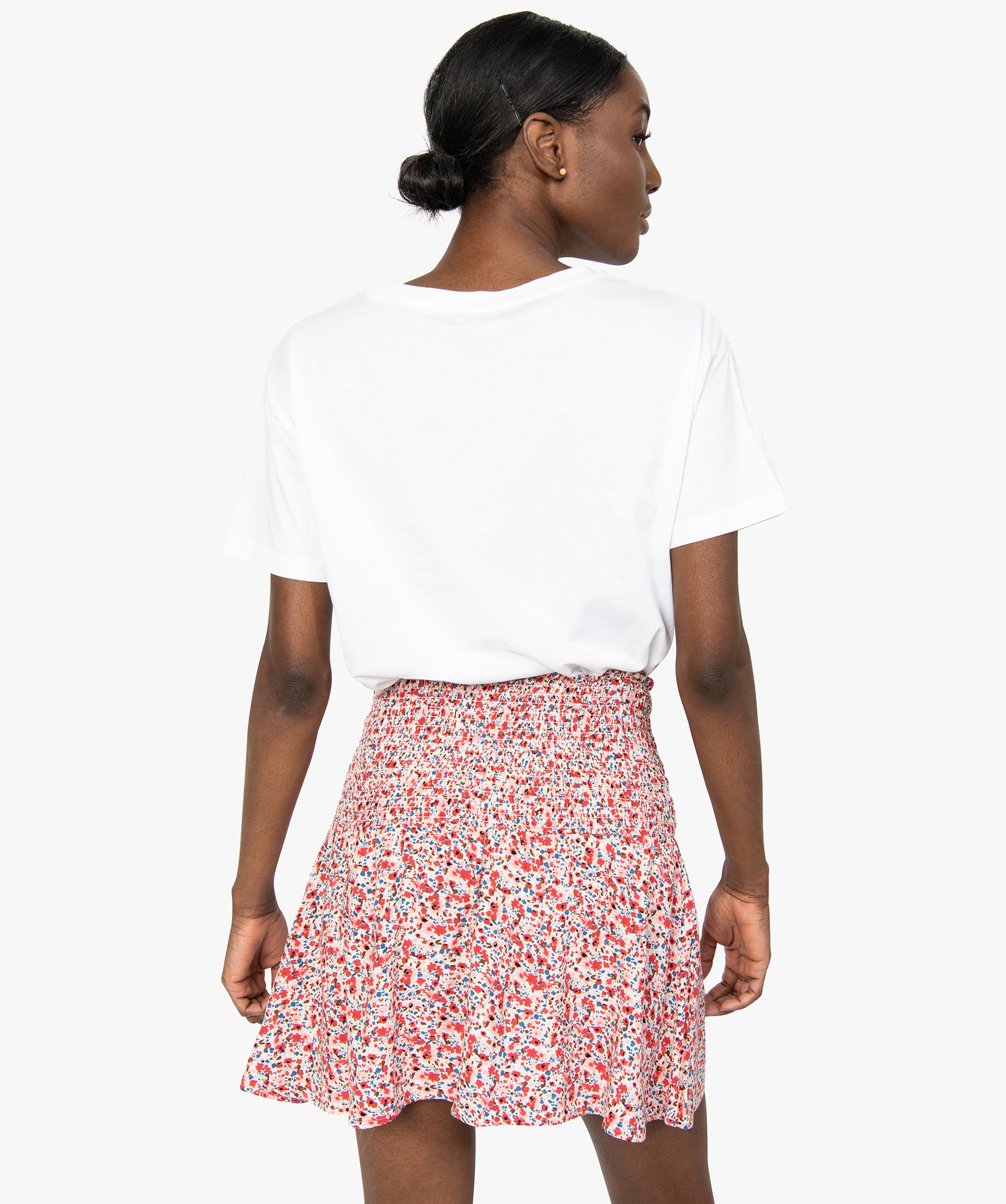 Tee-shirt femme avec motif mère fille et strass imprime | GEMO